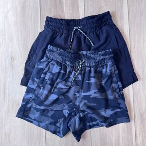 Athleta Black and Camo Shorts Set